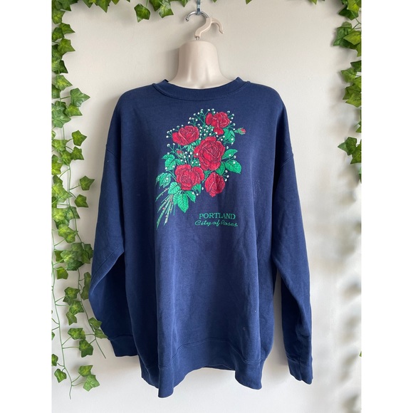 Vintage Sweaters - ❗️FINAL SALE! Vintage Portland City of Roses Oversized Crewneck Sweater